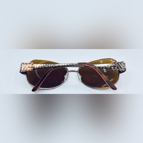 Daisy Fuentes DF Zanita Gold Oval Sunglasses Frames Only - Picture 4 of 8